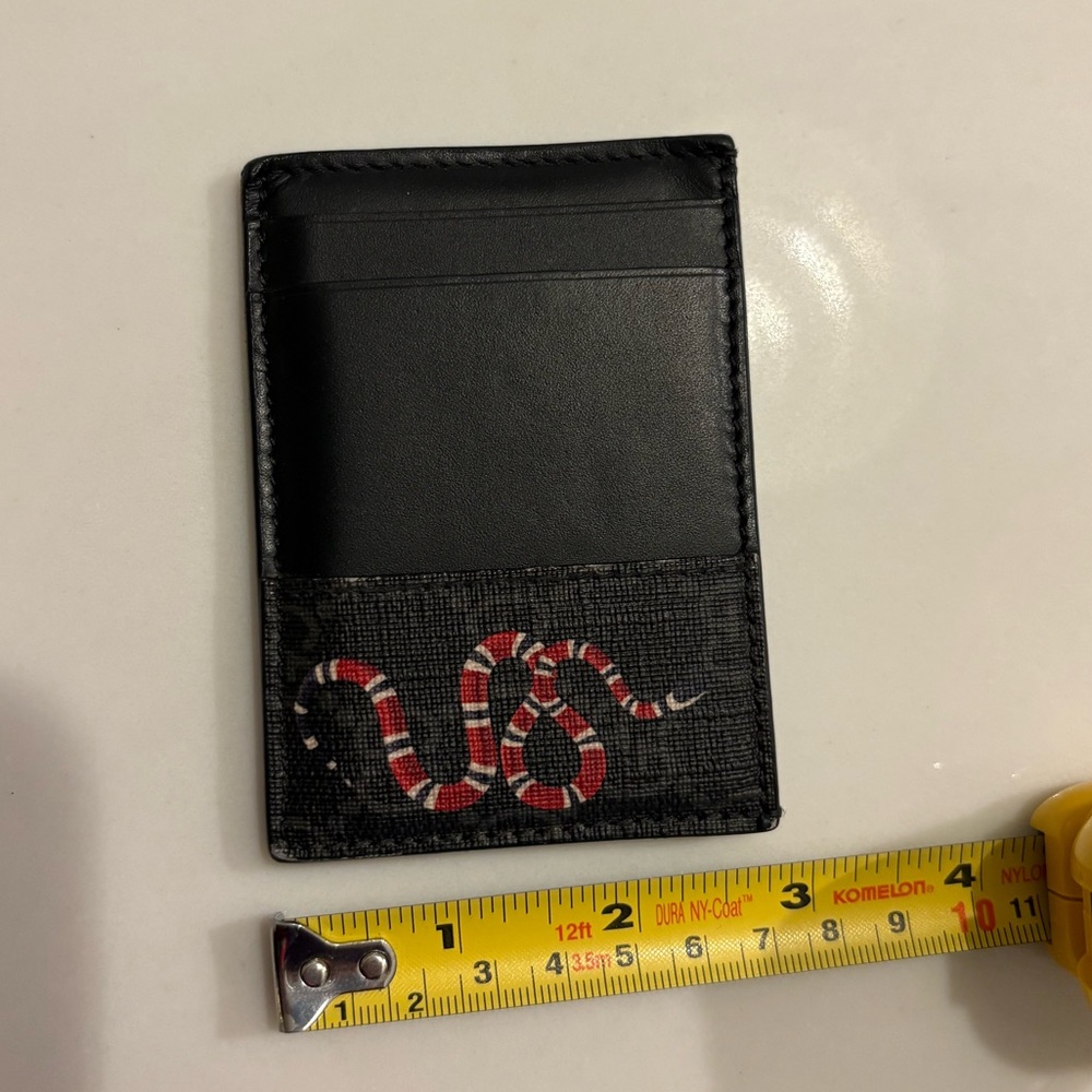 Gucci card holder kingsnake print mens